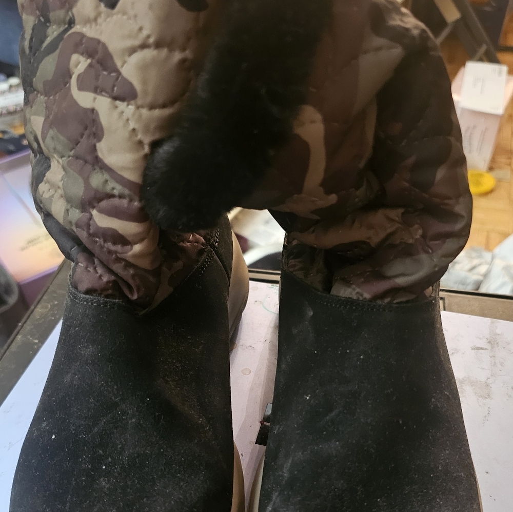 Skechers Black Combat Boots